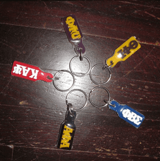 Small Acrylic Paddle Keychain