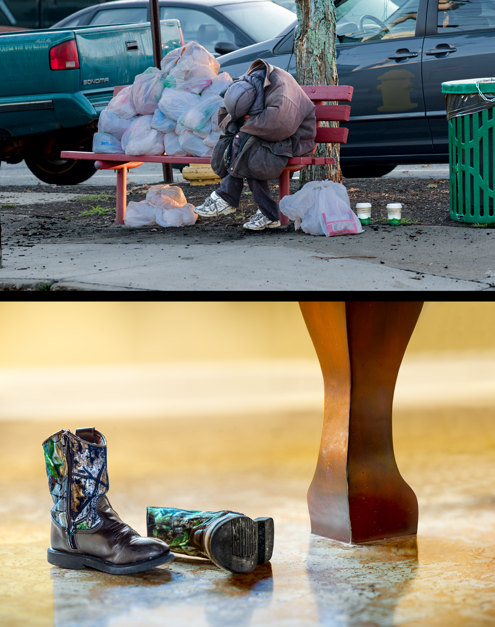 Morning Bench/Boots