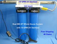 Big Blue 20&quot; Water Filter - Dual 1&quot; Ports with 10 GPM UV