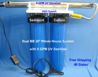 Big Blue 20&quot; Water Filter - Dual 1&quot; Ports with 8 GPM UV
