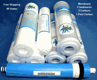 Reverse Osmosis Membrane/3 Sediment/3 Carbon/1 InLine