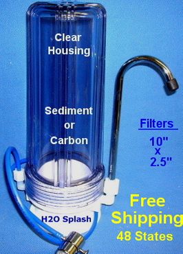 Water Filter (Clear Housing) - Easy Hook-up - Easy Filter Change