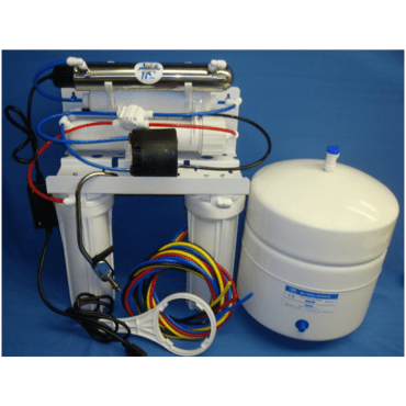 White Reverse Osmosis 5 Stage - UV - Permeate Pump with Tank
