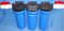 Whole House Filter with Brackets - Triple, 10&quot; Blue, Carbon, Sediment with Ball Valves