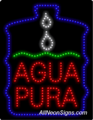 Agua Pura LED Sign