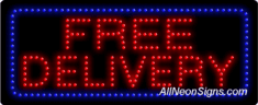 Free Delivery LED Sign