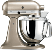 KitchenAid Artisan 5KSM175PSECZ 5 Qt. Stand Mixer (CHAMP AGNE) with TWO Bowls 220 VOLTS NOT FOR USA