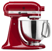 KitchenAid Artisan 5ksm175pseer 5 QT. STAND MIXER (Empire Red) WITH TWO BOWLS 220 VOLTS NOT FOR USA