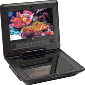 Audiovox d710 7" portable region free dvd player for 110-240 volts