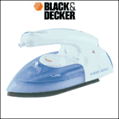 Black and decker t1747 non-stick travel iron for 110-220 volts