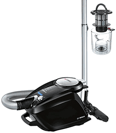 BOSCH BGS5SIL2GB POWER SILENCE 2 BAGLESS CYLINDER VACUUM CLEANER, 3 L - BLACK [ENERGY CLASS A] 220 VOLTS NOT FOR USA