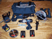 Bosch Professional 18 V Power Tool Kit and Bag (3 x 4.0 Ah Lithium-Ion CoolPack Batteries) - 4-Piece