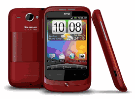Htc a3333 wildfire red android 2.1 unlocked quad band gsm cell phone