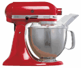 Kitchenaid 5ksm150pseer (red) stand mixer for 220/240 volts