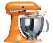 Kitchenaid 5ksm150psetg (tangerine) stand mixer for 220/240 volts