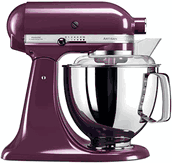KitchenAid Artisan 5KSM175PSEBY 5Qt. Stand Mixer (Boysen berry) with TWO Bowls 220 VOLTS NOT FOR USA