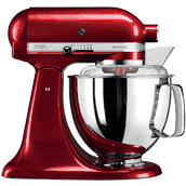 KitchenAid Artisan 5KSM175PSECA 5 Qt.Stand Mixer Candy Apple with TWO Bowls 220 VOLTS NOT FOR USA