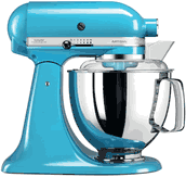 KitchenAid Artisan 5KSM175PSECL 5 Qt. Stand Mixer (Crystal Blue) with TWO Bowls 220 VOLTS NOT FOR USA