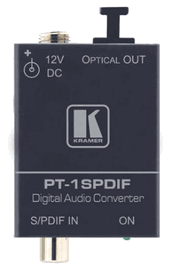 Kramer pt-1spdif s/pdif to toslink digital audio format converter 110 volts only for use in usa