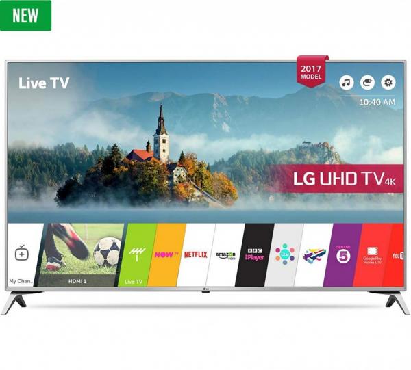 LG 60UJ651V 60 Inch Smart 4K Ultra HD TV with HDR, MULTISYSTEM TV 