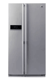 Lg gr-b208blq 581l capacity side by side refrigerator for 220 volts (platinum silver)