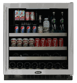 Marvel 8SBARE-BD-L Chateau Collection 30" Dual-Zone Beverage and Wine Refrigerator