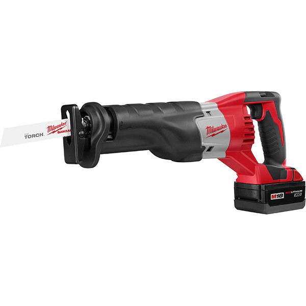 milwaukee cordless sawzall and flashlight 2621-20 M18 18V 18-Inch Reciprocating Saw in LED light illuminates the work surface while cutting M18 FUEL SUPER SAWZALL Reciprocating