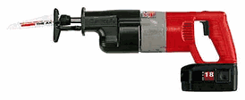 Milwaukee 6515 &ograve;220-240 volt, sawzall recip saw with 2.4 amp- hours battery and impact resistant carrying case