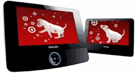 Philips 7" ld726 region free dual screen portable dvd player