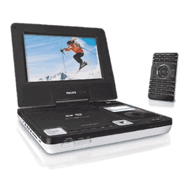 Philips dcp750 7" region free portable dvd player for 110-240 volts
