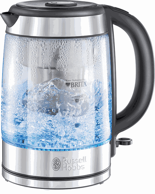 Russell Hobbs 2076010 Purity Glass Brita Kettle, 1.5 L, 3000 Watt 220