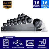 Samsung SDH-C75100-16 - 16 Channel 1080p HD 2TB Security System SDH-C75100 with 6 additional cameras