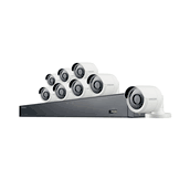  SAMSUNG SDH-C85080BF WISENET 16 CHANNEL 4MP SUPERHD SECURITY SYSTEM WITH 2TB HDD AND 8 CAMERAS