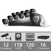 Samsung  sds-p5122n 16ch 960h security camera system 110-220 volts
