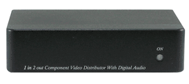 Shinybow ani-1x2compda 1x2 component video(rca) splitter distribution amplifier with digital coaxial/optical audio 110 volts use only for usa