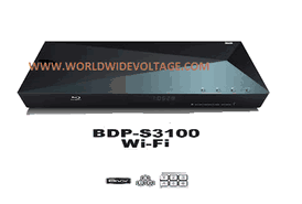 Sony bdps3100 region free dvd and region a,b,c blu-ray player - with wi-fi for 110 to 220 volts