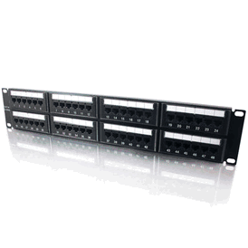 Zuum media c5ep48p cat5e 110 type patch panel 48 port rackmount