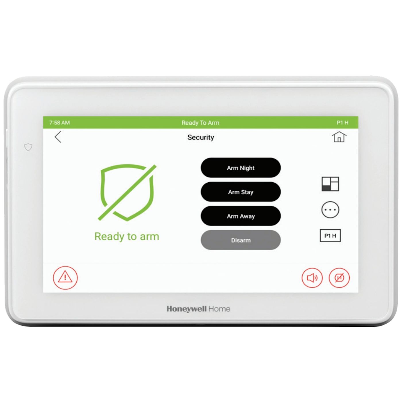 6290W Honeywell Home Hardwired Touchscreen Alarm Keypad