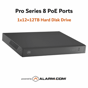 ADC-CSVR2108P-1x12TB - Alarm.com Pro Series 8 Built-In PoE Ports Commercial Business Stream Video Recorder (1x12=12TB Hard Disk Drive)