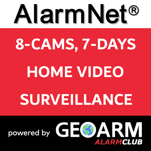 Add-On AlarmNet 8 Home Security Camera Services with 7-Days Storage (Powered by TC2 App)