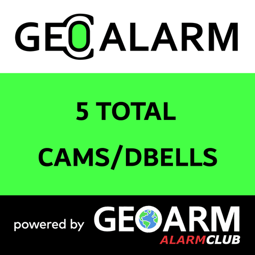 Add-On GeoAlarm 5 Total Security Cameras/Doorbells (Powered by GeoAlarm App)