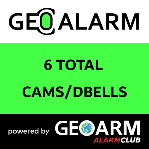 Add-On GeoAlarm 6 Total Security Cameras/Doorbells (Powered by GeoAlarm App)