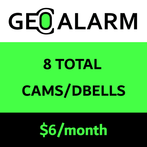Add-On GeoAlarm 8 Total Security Cameras/Doorbells (Powered by GeoAlarm App) Add-On GeoAlarm 8 Total Security Cameras/Doorbells (Powered by GeoAlarm App)