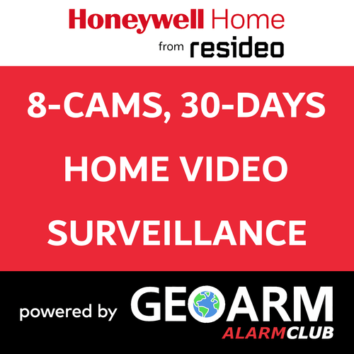Add-On Honeywell 8 Home Security Camera Services with 30-Days Storage (Powered by TC2 App)