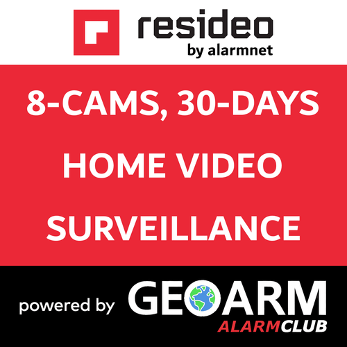 Add-On Resideo 8 Home Security Camera Services with 30-Days Storage (Powered by TC2 App)