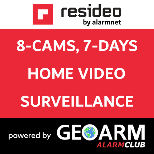 Add-On Resideo 8 Home Security Camera Services with 7-Days Storage (Powered by TC2 App)