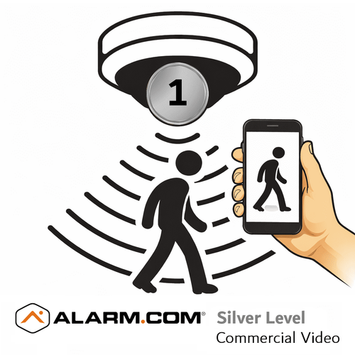 Alarm.com 1 Standalone Silver Business Security Camera Services (Powered by Alarm.com App)