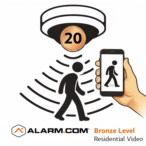 Alarm.com 20 Standalone Bronze Home Security Camera Services (Powered by Alarm.com App)