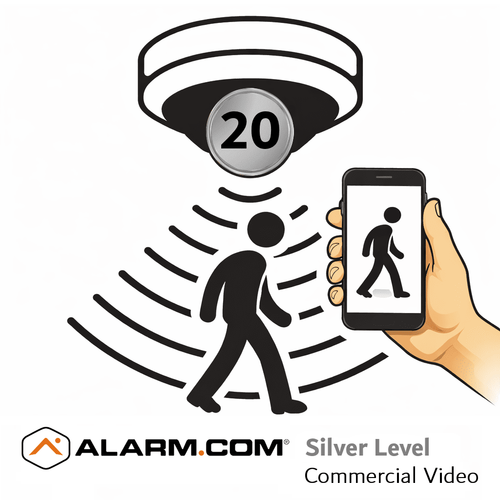 Alarm.com 20 Standalone Silver Business Security Camera Services (Powered by Alarm.com App)