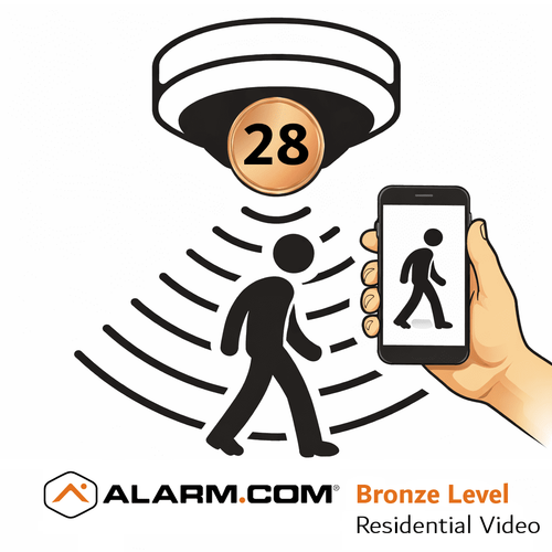 Alarm.com 28 Standalone Bronze Home Security Camera Services (Powered by Alarm.com App)